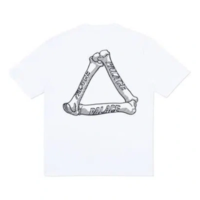 Palace Bones White Back Triangle Printing Short Sleeve Unisex In White