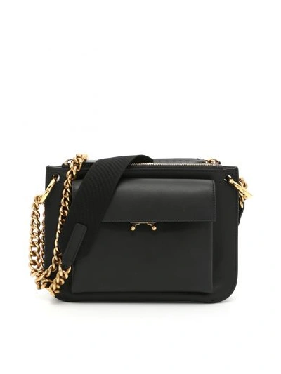 Shop Marni Pocket Bag In Black/chestnut|marrone