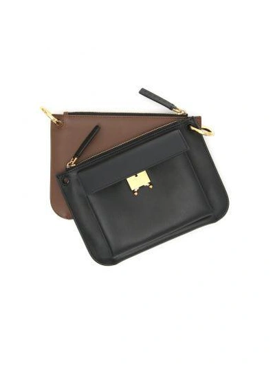 Shop Marni Pocket Bag In Black/chestnut|marrone