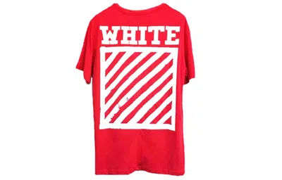 Off-white Brushed Diagonal S/s T-shirt In Red