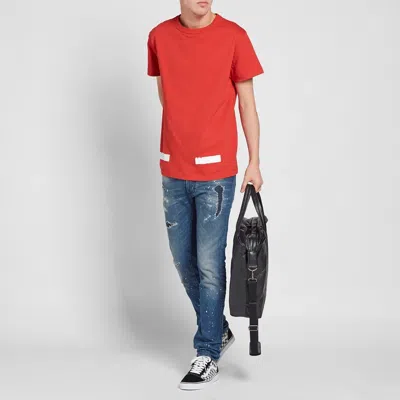 Off-white Brushed Diagonal S/s T-shirt In Red