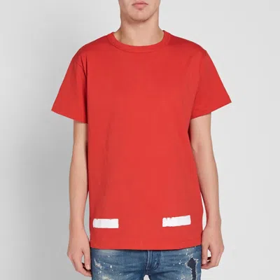 Off-white Brushed Diagonal S/s T-shirt In Red