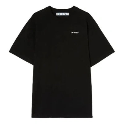 Off-white Slim Fit Scratch Arrow Graphic T-shirt In Black