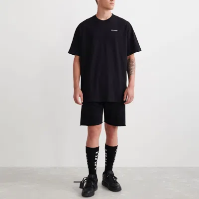Off-white Slim Fit Scratch Arrow Graphic T-shirt In Black