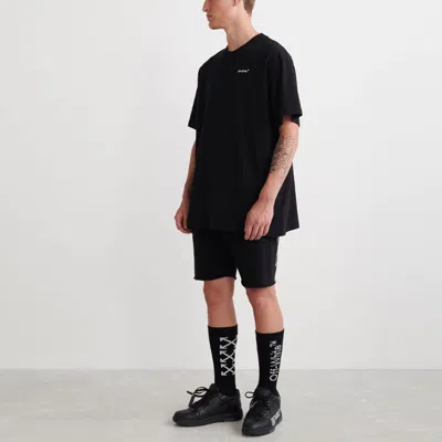 Off-white Slim Fit Scratch Arrow Graphic T-shirt In Black