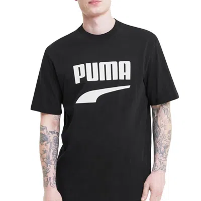Puma Downtown Printing Casual Short Sleeve Black In Black