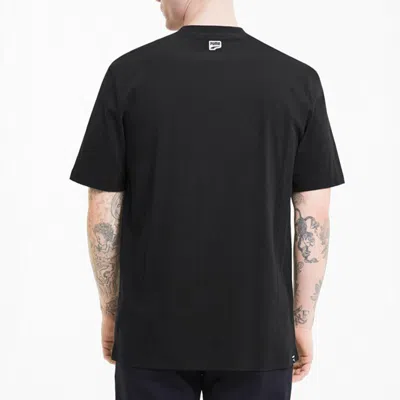 Puma Downtown Printing Casual Short Sleeve Black In Black