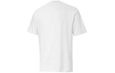 Puma Alphabet Logo Printing Round Neck Short Sleeve White In White
