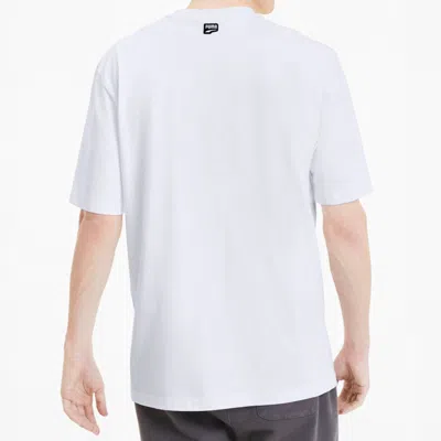 Puma Downtown Classical Logo Short Sleeve Tee Men White In White