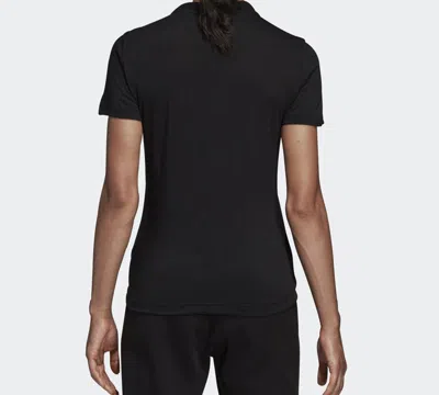 Adidas Originals (wmns) Adidas Logo Alphabet Printing Sports Short Sleeve Black In Black