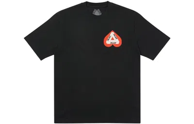 Palace Heart Shape Tri-ferg Pattern Short Sleeve Unisex Black In Black