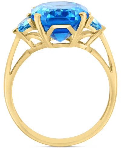 Effy Collection Effy Blue Topaz Octagon & Trapezoid Baguette Statement Ring (9 Ct. T.w.) In 14k Gold