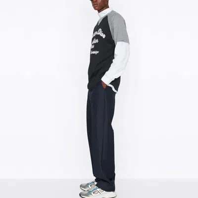 Dior Men's  Ss22 Alphabet Pattern Loose Short Sleeve Black T-shirt In Multi