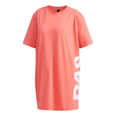 Adidas Originals (wmns) Adidas Side Large Alphabet Printing Short Sleeve Lens Pink In Pink
