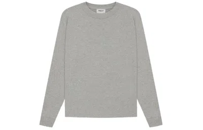 Essentials Fear Of God  Ss21 Long Sleeve Tee Dark Heather Oatmeal