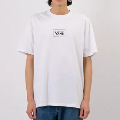 Vans Alphabet Printing Athleisure Casual Sports Short Sleeve Couple Style White In Gray