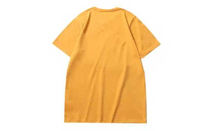 Vans Classic Logo Casual Sports Printing Short Sleeve Couple Style Yellow In Multi