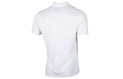 Nike Dri-fit Victory Logo Quick Dry Breathable Sports Short Sleeve Polo Shirt White In White