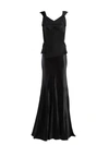 Maison Margiela Satin Gown In Black