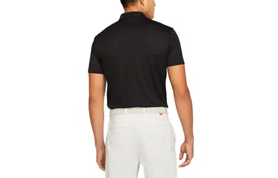 Nike Casual Breathable Solid Color Golf Short Sleeve Polo Shirt Black In Burgundy