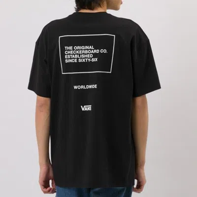 Vans Alphabet Printing Athleisure Casual Sports Short Sleeve Couple Style Black