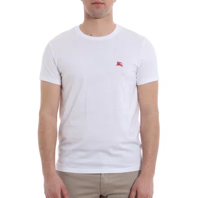 Burberry Logo Pattern Short Sleeve White