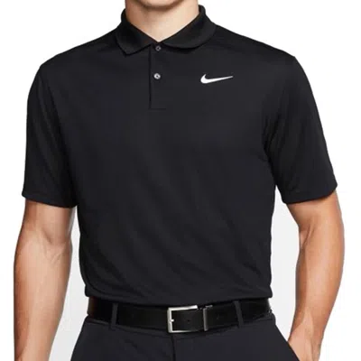 Nike Casual Breathable Solid Color Golf Short Sleeve Polo Shirt Black In Black