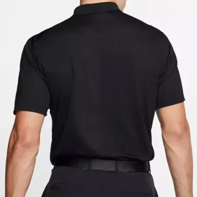 Nike Casual Breathable Solid Color Golf Short Sleeve Polo Shirt Black In Black