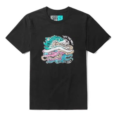 Vans Men's  Printing Sports Round Neck Short Sleeve Black