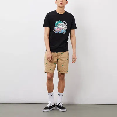 Vans Men's  Printing Sports Round Neck Short Sleeve Black