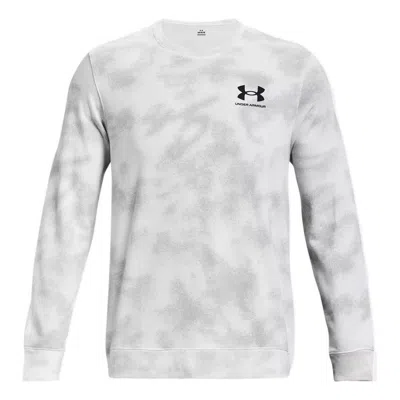 Under Armour Rival Terry Nov Crew 'white Grey' In Gray