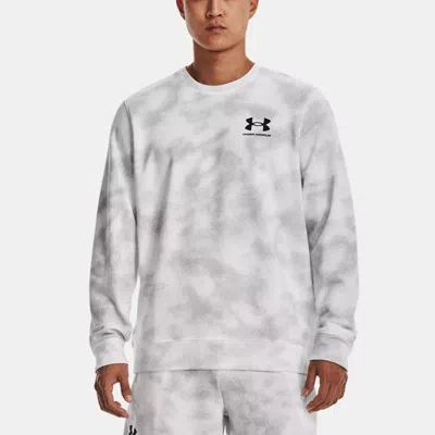 Under Armour Rival Terry Nov Crew 'white Grey' In Gray