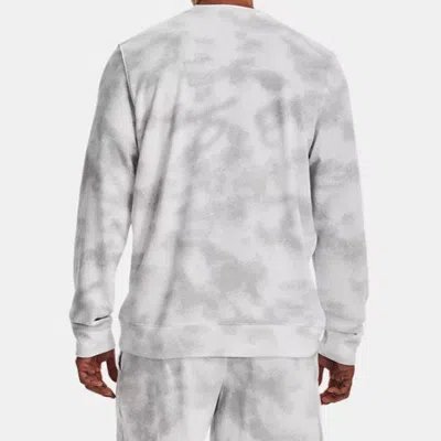 Under Armour Rival Terry Nov Crew 'white Grey' In Gray