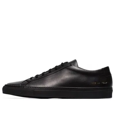 Common Projects Achilles Low-top Sneakers In Black Calf Leather In Black