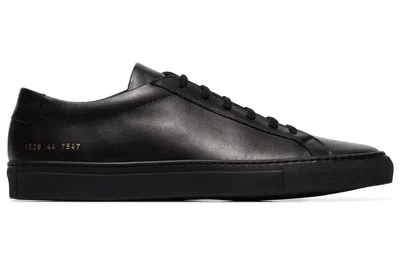 Common Projects Achilles Low-top Sneakers In Black Calf Leather In Black