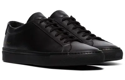 Common Projects Achilles Low-top Sneakers In Black Calf Leather In Black