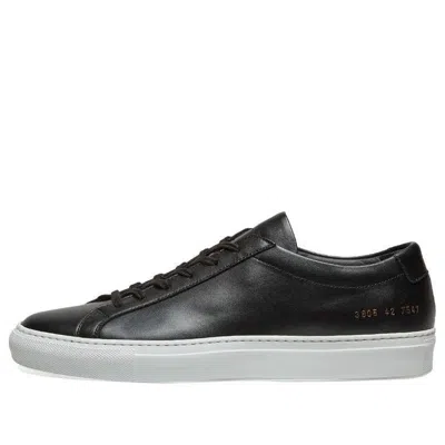Common Projects Tournament Low Super Leather Sneakers In Black