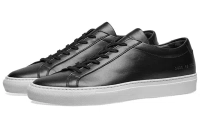 Common Projects Tournament Low Super Leather Sneakers In Black