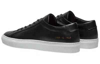 Common Projects Tournament Low Super Leather Sneakers In Black