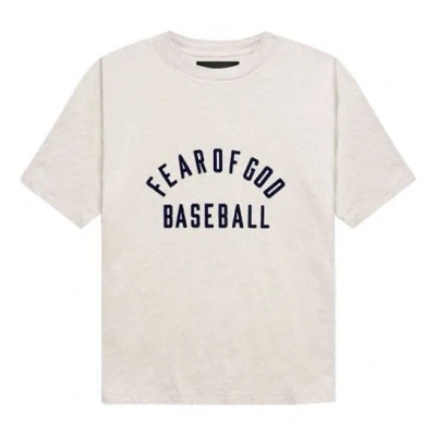 Fear Of God Baseball Tee 'cream Heather Navy' In Neutral