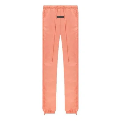 Essentials Pink Drawstring Track Pants In Pink
