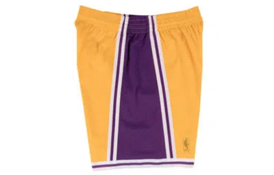 Mitchell & Ness Men's  Gold Los Angeles Lakers 2009 Hardwood Classics 75th Anniversary Swingman Short