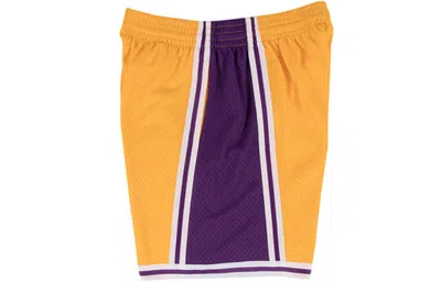 Mitchell & Ness Men's  Gold Los Angeles Lakers 2009 Hardwood Classics 75th Anniversary Swingman Short