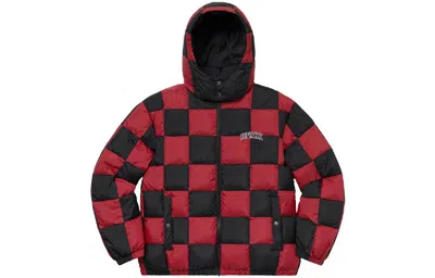 Supreme Fw19 Week 17 Checkerboard Puffy Jacket 'red'
