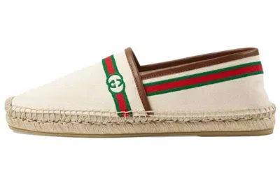 Gucci (wmns)  Embroidered Espadrilles 'interlocking G - White'
