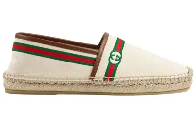 Gucci (wmns)  Embroidered Espadrilles 'interlocking G - White'