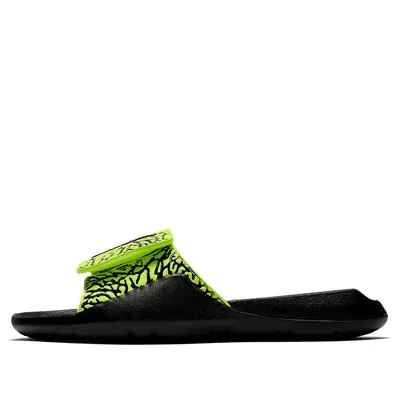 Air Jordan (gs)  Hydro 7 V2 Burst Crack Black Yellow Slippers 'black Yellow'