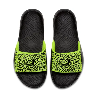 Air Jordan (gs)  Hydro 7 V2 Burst Crack Black Yellow Slippers 'black Yellow'
