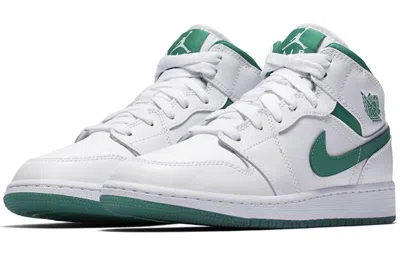 Air Jordan (gs)  1 Mid Se Gc 'white Mystic Green'