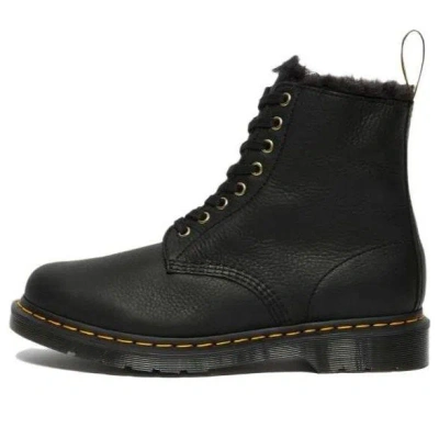 Dr. Martens' Dr. Martens 1460 Pascal Fur Lined Ankle High Top Retro Martin Boots Unisex Black